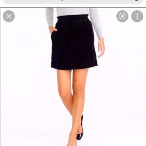J. Crew velvet sidewalk skirt